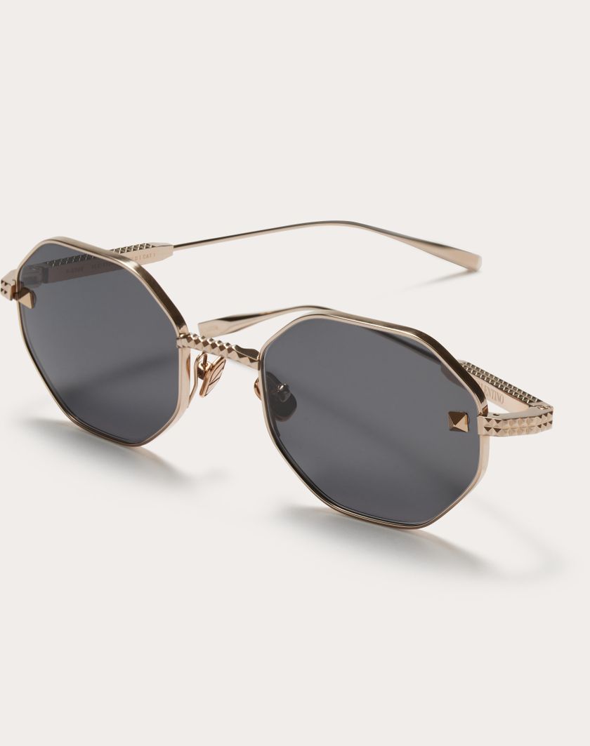 Valentino Handbags V-stud Occhiale Esagonale In Titanio in Grigio | Valentino IT Only for today
