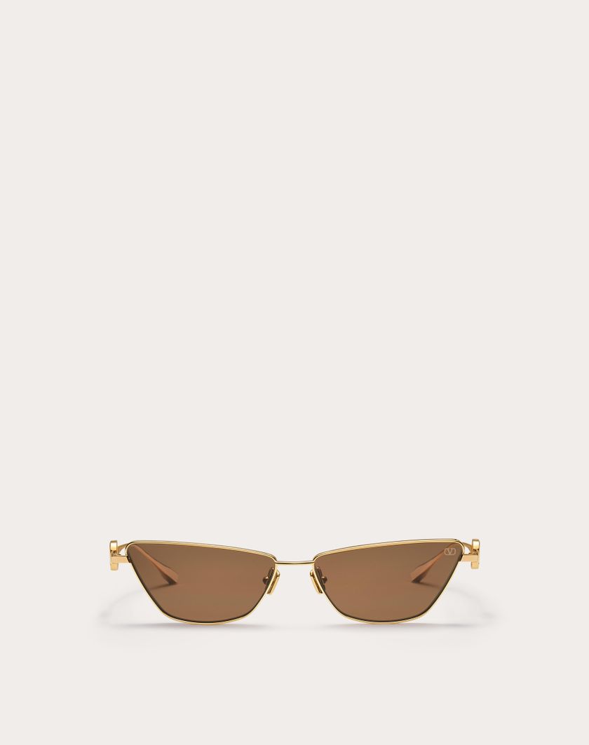 Valentino Handbags Vlogo Sign Occhiale Cat-eye In Titanio in Marrone | Valentino IT Fino al 55% di sconto