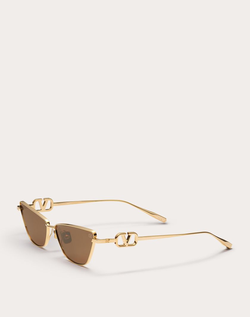 Valentino Handbags Vlogo Sign Occhiale Cat-eye In Titanio in Marrone | Valentino IT Fino al 55% di sconto